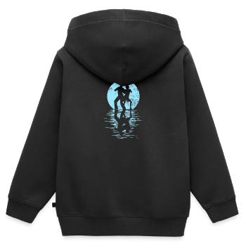 Dancers Dance Couple Dancing, Dance Rumba Fox Tango Salsa - Kids Premium Organic Zip-up Hoodie - black - Back - AI Model Kid Male (0cm)