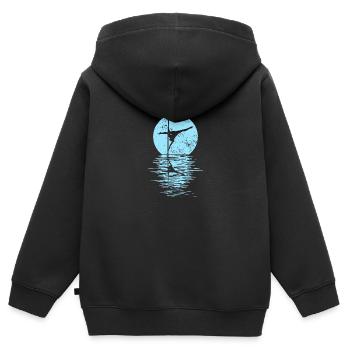 Pole Dance Dancer, Pole Dance, Pole Dancing - Sweat Premium à capuche zippé enfant bio - noir - Dos - AI Model Kid Male (0cm)