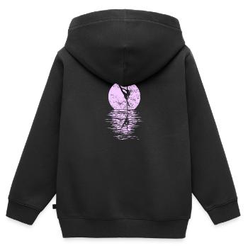 Pole Dance Dancer, Pole Dance, Pole Dancing - Sweat Premium à capuche zippé enfant bio - noir - Dos - AI Model Kid Male (0cm)