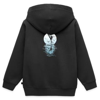 Pole Dance Dancer, Pole Dance, Pole Dancing - Sweat Premium à capuche zippé enfant bio - noir - Dos - AI Model Kid Male (0cm)