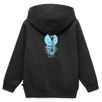 Pole Dance Dancer, Pole Dance, Pole Dancing - Sweat Premium à capuche zippé enfant bio - noir - Dos - AI Model Kid Male (0cm)