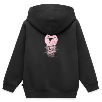 Pole Dance Dancer, Pole Dance, Pole Dancing - Sweat Premium à capuche zippé enfant bio - noir - Dos - AI Model Kid Male (0cm)