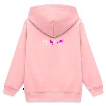 String Theory Nerd Physics Schrödinger's Cat - Kids Premium Organic Zip-up Hoodie - rose - Back - AI Model Kid Female (0cm)