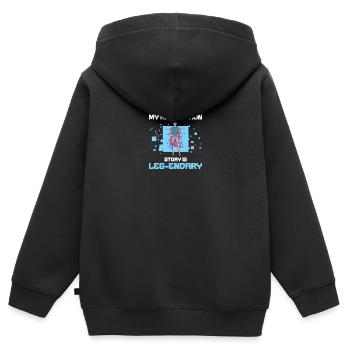 Amputation Leg Protesis Cyborg Accident Arm - Kids Premium Organic Zip-up Hoodie - black - Back - AI Model Kid Male (0cm)