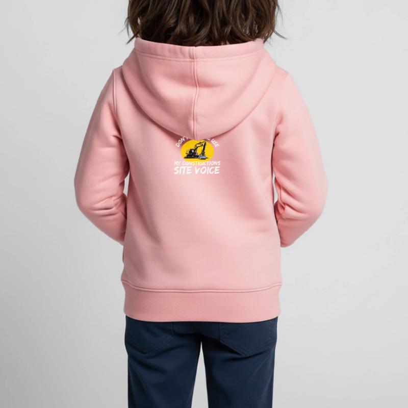 Construction machine machine operator Construction site excavator Kids Premium Organic Zip-up Hoodie