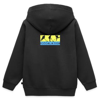 Eishockey Team, Club, Verein, Spieler Trainer Fan - Kinder Premium Organic Zip Hoodie - Schwarz - Hinten - AI Model Kid Male (0cm)