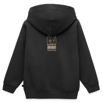 Centrale nucléaire Énergie nucléaire Energies renouvelables - Sweat Premium à capuche zippé enfant bio - noir - Dos - AI Model Kid Male (0cm)