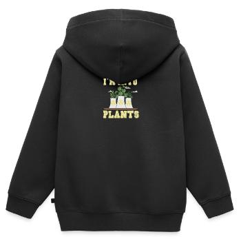 Centrale nucléaire Énergie nucléaire Energies renouvelables - Sweat Premium à capuche zippé enfant bio - noir - Dos - AI Model Kid Male (0cm)