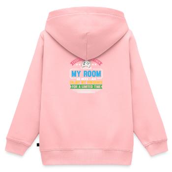Conception de jeux pour les joueurs - Sweat Premium à capuche zippé enfant bio - rose - Dos - AI Model Kid Female (0cm)