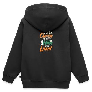 Wenn Sie Nicht Fluchen, Wandern Sie - Kinder Premium Organic Zip Hoodie - Schwarz - Hinten - AI Model Kid Male (0cm)