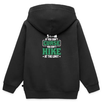 Wenn Sie Nicht Fluchen, Wandern Sie - Kinder Premium Organic Zip Hoodie - Schwarz - Hinten - AI Model Kid Male (0cm)