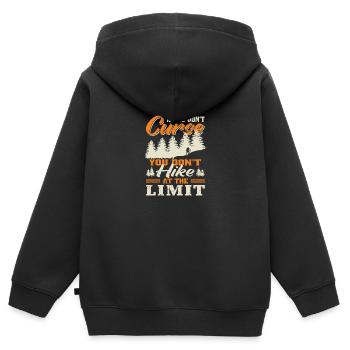 Wenn Sie Nicht Fluchen, Wandern Sie - Kinder Premium Organic Zip Hoodie - Schwarz - Hinten - AI Model Kid Male (0cm)