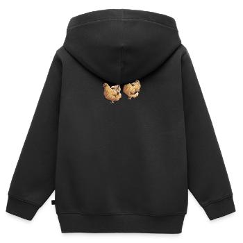 Brahma Chicken I Chicken Poultry Motif pour - Sweat Premium à capuche zippé enfant bio - noir - Dos - AI Model Kid Male (0cm)