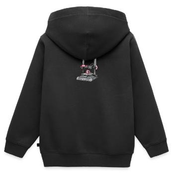 Impression 3D Impression CAD PLA Filament Impression 3D - Sweat Premium à capuche zippé enfant bio - noir - Dos - AI Model Kid Male (0cm)