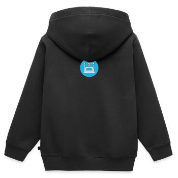 Impression 3D Impression CAD PLA Filament Impression 3D - Sweat Premium à capuche zippé enfant bio - noir - Dos - AI Model Kid Male (0cm)