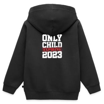 L’enfant n’expire qu’en 2023 - Sweat Premium à capuche zippé enfant bio - noir - Dos - AI Model Kid Male (0cm)
