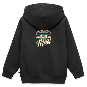 Pedal to the Matal - Kinder Premium Organic Zip Hoodie - Schwarz - Hinten - AI Model Kid Male (0cm)