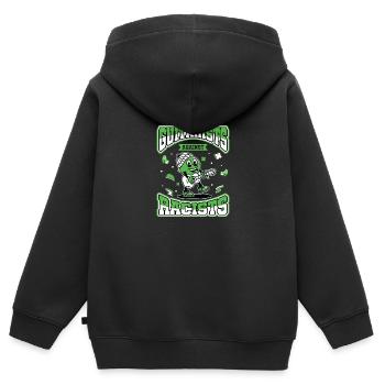 Gitarristen gegen Rassisten Punk Antirassismus - Kinder Premium Organic Zip Hoodie - Schwarz - Hinten - AI Model Kid Male (0cm)
