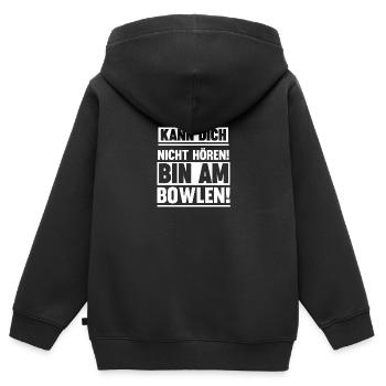 Bowler Bowlen Kegeln Bowling - Kinder Premium Organic Zip Hoodie - Schwarz - Hinten - AI Model Kid Male (0cm)