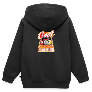 Billard Billard Billard Club de billard Club de billard - Sweat Premium à capuche zippé enfant bio - noir - Dos - AI Model Kid Male (0cm)