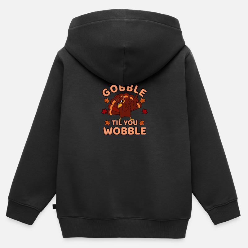 Dévorez-les jusqu’à ce qu’ils - Sweat Premium à capuche zippé enfant bio - noir