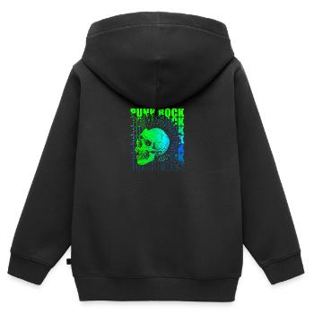 Punk Rock Pogo Anarchy Punks Punk Rocker Punk - Kids Premium Organic Zip-up Hoodie - black - Back - AI Model Kid Male (0cm)