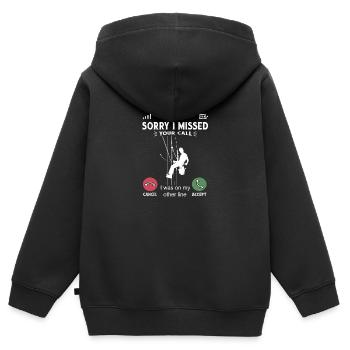 Professioneller Fensterreiniger Außen Hochhaus - Kinder Premium Organic Zip Hoodie - Schwarz - Hinten - AI Model Kid Male (0cm)
