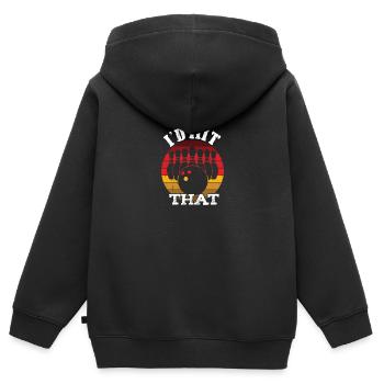 J’avais frappé ça - Sweat Premium à capuche zippé enfant bio - noir - Dos - AI Model Kid Male (0cm)