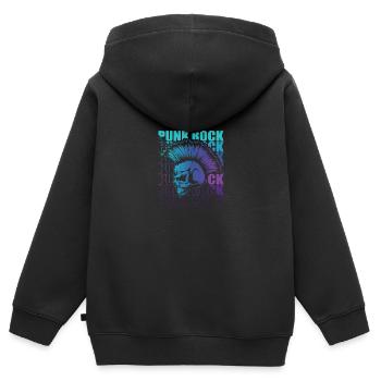 Punk Rock Pogo Anarchie Punks Punk Rocker Punk - Sweat Premium à capuche zippé enfant bio - noir - Dos - AI Model Kid Male (0cm)