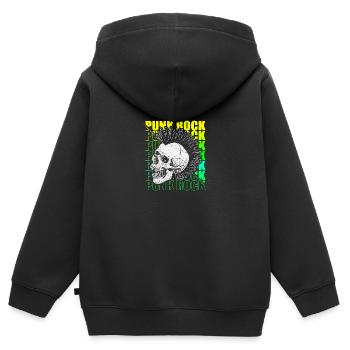 Punk Rock Pogo Anarchie Punks Punk Rocker Punk - Sweat Premium à capuche zippé enfant bio - noir - Dos - AI Model Kid Male (0cm)