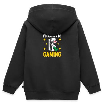 Perfect Video Game Gamer - Kinder Premium Organic Zip Hoodie - Schwarz - Hinten - AI Model Kid Male (0cm)
