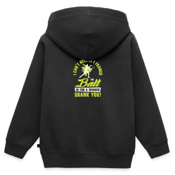 Tennisspieler - Kinder Premium Organic Zip Hoodie - Schwarz - Hinten - AI Model Kid Male (0cm)