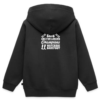 Les skis sont pour les perdants Champions Ski nautique - Sweat Premium à capuche zippé enfant bio - noir - Dos - AI Model Kid Male (0cm)