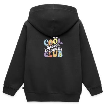 Cool Speech Therapists Club SLP Squad Speech - Kinder Premium Organic Zip Hoodie - Schwarz - Hinten - AI Model Kid Male (0cm)