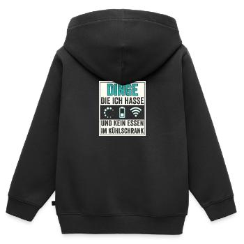 Die vier Reiter der modernen Apocalypse - Kinder Premium Organic Zip Hoodie - Schwarz - Hinten - AI Model Kid Male (0cm)