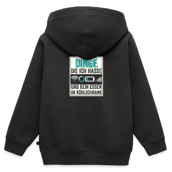 Die vier Reiter der modernen Apocalypse - Kinder Premium Organic Zip Hoodie - Schwarz - Hinten - AI Model Kid Male (0cm)