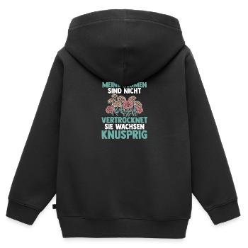 Gartenarbeit Hobbygärtner Gärtner Garten - Kinder Premium Organic Zip Hoodie - Schwarz - Hinten - AI Model Kid Male (0cm)