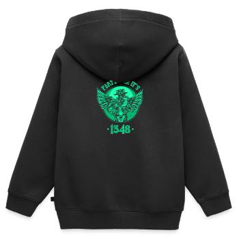 Arzt, Mediziner, Medizin Student, Sponsion - Kinder Premium Organic Zip Hoodie - Schwarz - Hinten - AI Model Kid Male (0cm)
