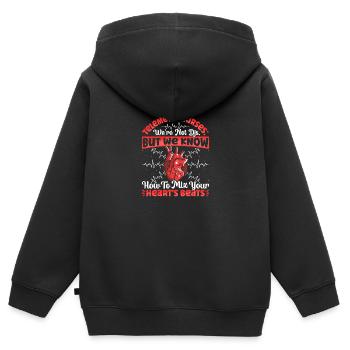 Nursing Assistent Design - Kinder Premium Organic Zip Hoodie - Schwarz - Hinten - AI Model Kid Male (0cm)