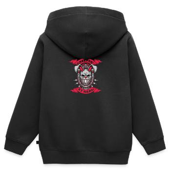 Horror Clown Horrorfilm Filmfestival + Halloween - Kinder Premium Organic Zip Hoodie - Schwarz - Hinten - AI Model Kid Male (0cm)