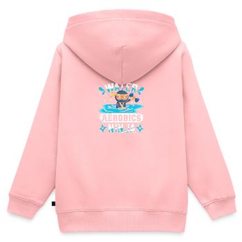 Aerobic Exercise Designs - Kinder Premium Organic Zip Hoodie - Rosa - Hinten - AI Model Kid Female (0cm)