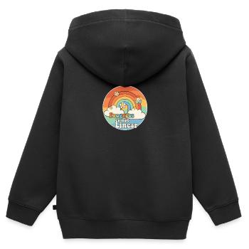 Les progrès de la thérapie ABA ne sont pas linéaires - Sweat Premium à capuche zippé enfant bio - noir - Dos - AI Model Kid Male (0cm)