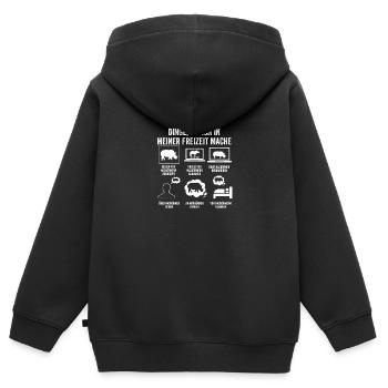 Nashorn - Kinder Premium Organic Zip Hoodie - Schwarz - Hinten - AI Model Kid Male (0cm)