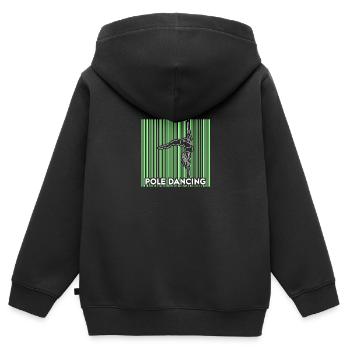Pole dance danseuse, pole dance, pole dance - Sweat Premium à capuche zippé enfant bio - noir - Dos - AI Model Kid Male (0cm)