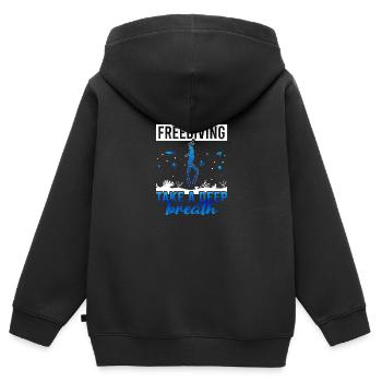 Plongée, Apnée Plongée, Apnée No Limit Apnée Apnée - Sweat Premium à capuche zippé enfant bio - noir - Dos - AI Model Kid Male (0cm)