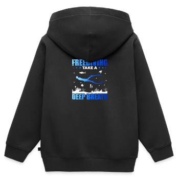 Plongée, Apnée Plongée, Apnée No Limit Apnée Apnée - Sweat Premium à capuche zippé enfant bio - noir - Dos - AI Model Kid Male (0cm)