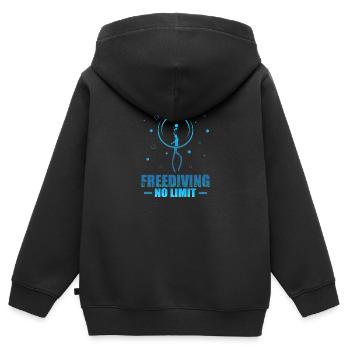 Plongée, Apnée Plongée, Apnée No Limit Apnée Apnée - Sweat Premium à capuche zippé enfant bio - noir - Dos - AI Model Kid Male (0cm)