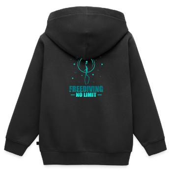 Plongée, Apnée Plongée, Apnée No Limit Apnée Apnée - Sweat Premium à capuche zippé enfant bio - noir - Dos - AI Model Kid Male (0cm)