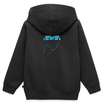 Sometimes I Go Off On A Tangent Math Pun - Kids Premium Organic Zip-up Hoodie - black - Back - AI Model Kid Male (0cm)