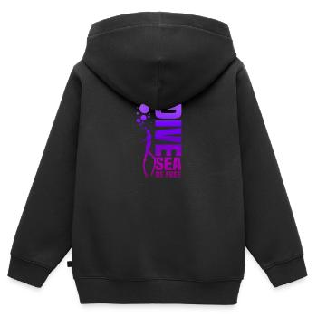 Plongée, Apnée Plongée, Apnée No Limit Apnée Apnée - Sweat Premium à capuche zippé enfant bio - noir - Dos - AI Model Kid Male (0cm)